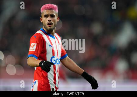 Girona, Espagne. 21 janvier 2024. Yan Couto (Girona FC) est photographié lors du match de Liga entre Girona FC et Sevilla FC, au stade Montilivi le 21 janvier 2024 à Gérone, Espagne. Photo : SIU Wu crédit : dpa/Alamy Live News Banque D'Images