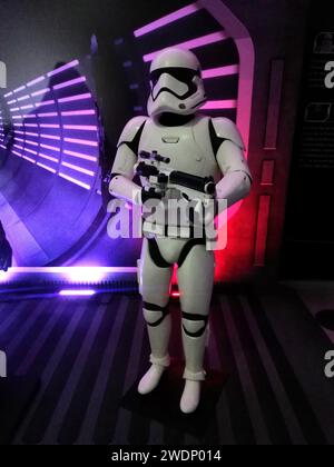 Leon, Mexique. 21 janvier 2024. Stormtrooper dans Star Wars exposition pendant Feria de Leon 2024, foire de la ville, à Leon, Guanajuato. Mexique. Photo : JVMODEL crédit : JVMODEL/Alamy Live News Banque D'Images