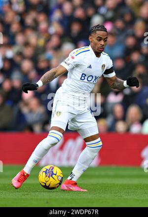 Leeds, Royaume-Uni. 21 janvier 2024. Crysencio Summerville de Leeds United lors du Sky Bet Championship Match à Elland Road, Leeds. Le crédit photo devrait être : Gary Oakley/Sportimage crédit : Sportimage Ltd/Alamy Live News Banque D'Images