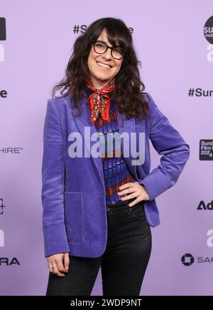 Park City, États-Unis. 20 janvier 2024. Susanna Fogel arrive à la première « Winner » lors du Sundance film Festival 2024 qui se tient au Ray Theatre le 20 janvier 2024 à Park City, Utah. © JPA/AFF-USA.com crédit : AFF/Alamy Live News Banque D'Images