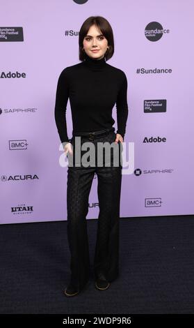 Park City, États-Unis. 20 janvier 2024. Emilia Jones arrive à la première « gagnante » lors du Festival du film de Sundance 2024 qui se tient au Ray Theatre le 20 janvier 2024 à Park City, Utah. © JPA/AFF-USA.com crédit : AFF/Alamy Live News Banque D'Images