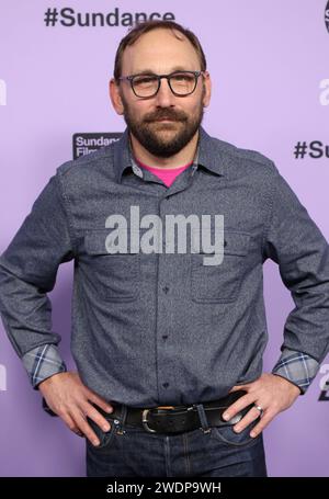 Park City, États-Unis. 20 janvier 2024. Joseph Krings arrive à la première « Winner » lors du Festival du film de Sundance 2024 qui se tient au Ray Theatre le 20 janvier 2024 à Park City, Utah. © JPA/AFF-USA.com crédit : AFF/Alamy Live News Banque D'Images