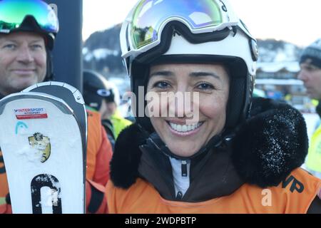 KITZBUEHEL, Autriche. , . Fabiana FLOSI - Ecclestone - Kitz CharityTrophy 2024 en marge de l'épreuve masculine de descente de la coupe du monde FIS de ski alpin à Kitzbuehel, Autriche, le 20 janvier 2024. HAHNENKAMM-SKI ALPINE week-end de descente hommes, - Hahnenkamm Rennen, image payante - crédit photo : © Arthur THILL ATP images (THILL Arthur/ATP/SPP) crédit : SPP Sport Press photo. /Alamy Live News Banque D'Images