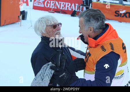 KITZBUEHEL, Autriche. , . Jean ALESI, Bernie Ecclestone Kitz événement CARITATIF - le 'KitzCharityTrophy 2024' en marge de l'épreuve masculine de descente de la coupe du monde FIS de ski alpin à Kitzbuehel, Autriche, le 20 janvier 2024. HAHNENKAMM-SKI ALPINE week-end de descente hommes, - Hahnenkamm Rennen, image payante - crédit photo : © Arthur THILL ATP images (THILL Arthur/ATP/SPP) crédit : SPP Sport Press photo. /Alamy Live News Banque D'Images