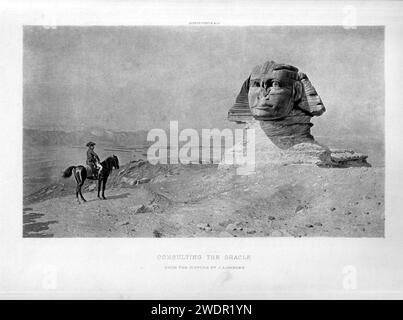 Consulter l'Oracle 1887 - lithographie d'après Jean-Léon Gérôme (1824-1904) Banque D'Images