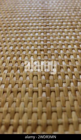 Texture de rotin en bois mince angle de surface vue gros plan photo stock Banque D'Images
