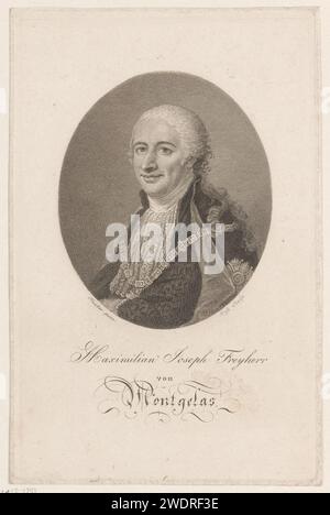 PortraT van Maximilian von Montgelas, Carl Ernst Christoph Hess, d'après Joseph Hauber, 1765 - 1828 gravure sur papier de personnages historiques Banque D'Images
