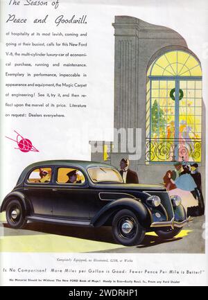 Ford V8 - Publicité magazine , 1936 Banque D'Images