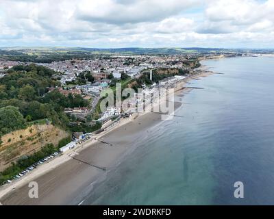 Shanklin Île de Wight Royaume-Uni établissant le plan aérien Banque D'Images