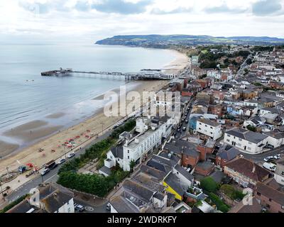 Sandown Isle of Wight UK drone , aérien , vue depuis les airs Banque D'Images