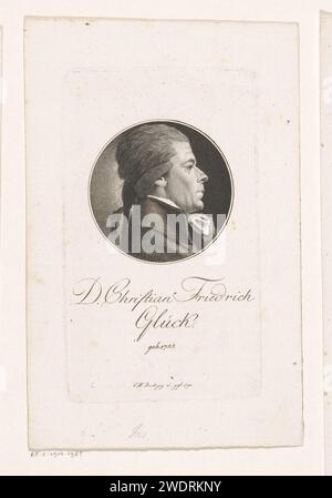 Portrait van Christian Friedrich Glück, Christoph Wilhelm Bock, 1791 Print Nuremberg papier gravure / gravure de personnes historiques Banque D'Images