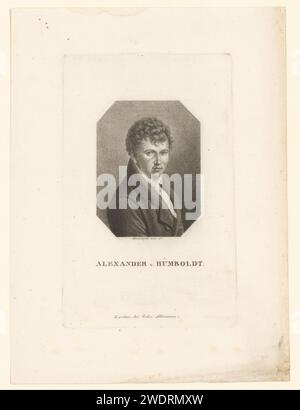 PortraT van Alexander von Humboldt, Johann Adolf Rossmässler, 1785 - 1858 copie Zwickau gravure sur papier personnages historiques Banque D'Images