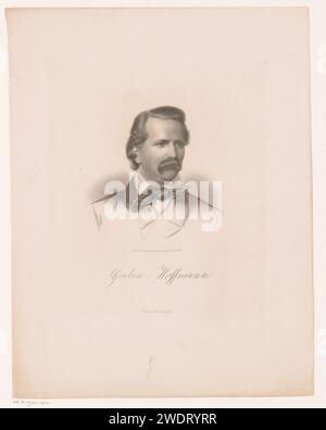 PortraT van Gustav Heinrich Graben -Hoffmann, August Weger, après Anonymous, 1860 - 1892 print Leipzig papier gravure sur acier personnages historiques Banque D'Images