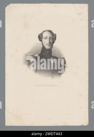 Portrait de Ferdinand-Philippe (Duc d'Orléans), Joseph Schubert, 1845 tirage papier bruxellois personnages historiques. noblesse et patriciat ; chevalerie, chevalerie Banque D'Images