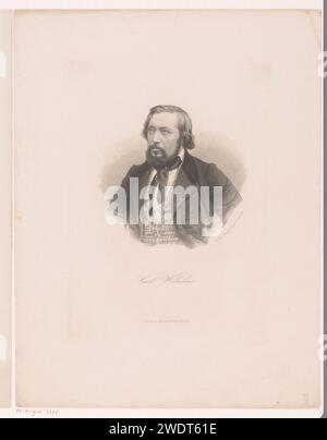 PortraT van Karl Wilhelm, August Weger, 1849 - 1892 print Leipzig papier gravure sur acier personnes historiques. portrait du compositeur Banque D'Images