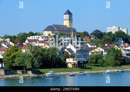 Église paroissiale catholique de l'Assomption de Marie, Mayence-Weisenau, Mayence, Rhénanie-Palatinat, Allemagne, Europe Banque D'Images