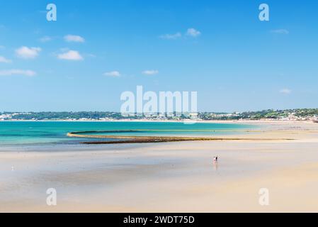 St. Baie d'Aubin, Jersey, Îles Anglo-Normandes, Europe Banque D'Images