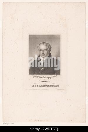 PortraT van Alexander von Humboldt, Michael Hofman, d'après Arthur F. Krüger, 1829 - 1840 papier imprimé gravure sur acier personnages historiques. physique Banque D'Images