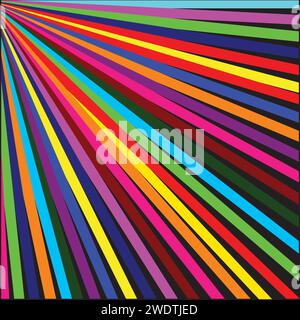 lignes droites ou rayures colorées abstraites Illustration de Vecteur
