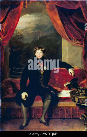 George IV (1762-1830), roi du Royaume-Uni et de Hanovre (1820-1830), portrait à l'huile sur toile de Sir Thomas Lawrence, 1822 Banque D'Images