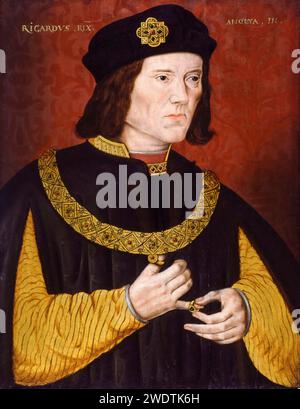 Richard III d'Angleterre (1452-1485), roi d'Angleterre (1483-1485), portrait à l'huile sur panneau 1597-1618 Banque D'Images