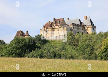 Château de Biron. Le Château de Biron, fondé au 12e siècle, fut le siège d'une des plus anciennes baronnies du Périgord avec le châteaux de Beynac, B. Banque D'Images