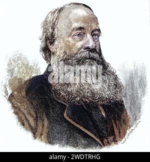 James Prescott Joule (24. Décembre 1818 - 11. Oktober 1889) war ein britischer Bierbrauer, der als Physiker zu großen Ehren kam, 1895., Historisch, digital restaurierte Reproduktion von einer Vorlage aus dem 19. Jahrhundert, Date d'enregistrement non indiquée Banque D'Images