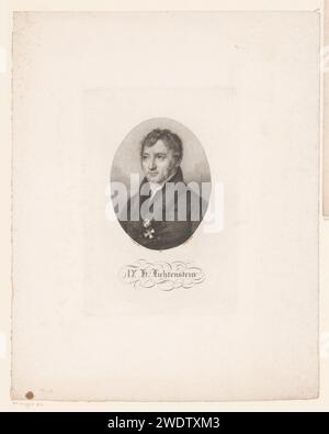 Portrait van Martin Hinrich Lichtenstein, Karl Eduard Weber, d'après Franz Krüger, 1833 gravure sur papier de Berlin gravant des personnages historiques Banque D'Images