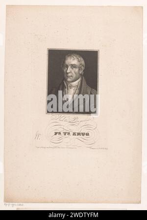 PortraT van Wilhelm Traugott Krug, Tobias Falke, d'après Fricke, 1829 - 1840 print Hildburghausen gravure sur papier acier personnages historiques Banque D'Images