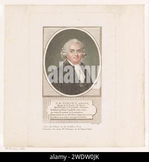 Portrait de Guy-Jean-Baptiste cible dans un ovale, Jean Baptiste vérité, c. 1788 - c. 1805 imprimeur : Parispublisher : Parispublisher : Bordeaux gravure sur papier personnages historiques. avocat, avocat Banque D'Images