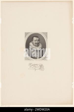 Portrait de Pieter Pietersz. Heyn, Franciscus Bernardus Waanders, d'après Willem Hondius, 1833 - 1863 imprimer sous le portrait la signature de la personne représentée. Les personnages historiques du papier de la Haye Banque D'Images