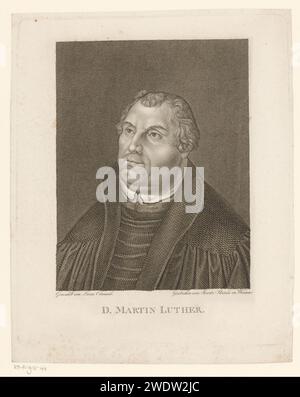 Portret van Martin Luther, Moritz Steinla, d'après Lucas Cranach (I), 1801 - 1858 tirage gravure sur papier Weimar gravure / gravure de personnages historiques Banque D'Images