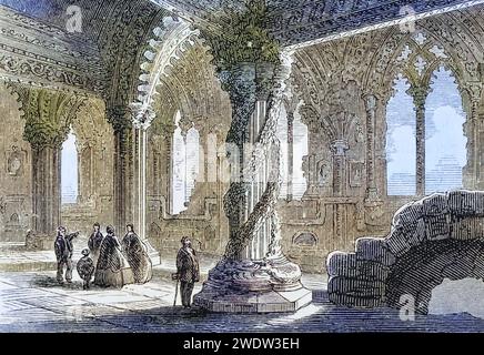 DAS Innere der Rosslyn-Kapelle à Roslin, Schottland. AUS The National and Domestic History of England von William Aubrey, veröffentlicht in London UM 1890, Historisch, digital restaurierte Reproduktion von einer Vorlage aus dem 19. Jahrhundert, Date d'enregistrement non indiquée Banque D'Images
