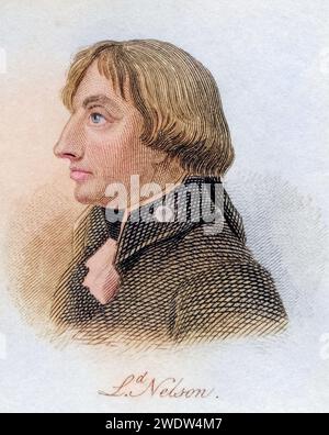 Vizeamiral Horatio Nelson, Lord Nelson, 1e vicomte Nelson, 1e duc de Bronte 1758 - 1805. Britischer Seekommandant. AUS dem Buch Crabb's Historical Dictionary, veröffentlicht 1825., Historisch, digital restaurierte Reproduktion von einer Vorlage aus dem 19. Jahrhundert, Date d'enregistrement non indiquée Banque D'Images