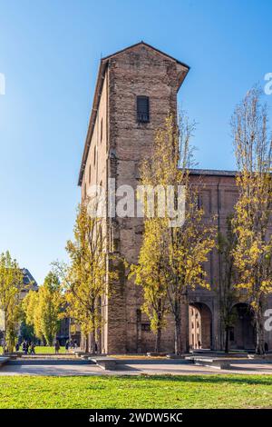 Vue extérieure du Palais Pilotta (Palazzo della Pilotta) complexe d'édifices dans le centre historique de Parme, région d'Emilie Romagne, Italie. Banque D'Images