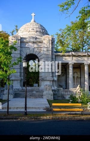 Cimetière Kerepesi Fiume Road cimetière national Budapest, Hongrie fondé en 1847, un panthéons national et un parc commémoratif Banque D'Images