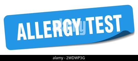 autocollant pour test d'allergie. etiquette rectangulaire de test d'allergie isolée sur fond blanc Illustration de Vecteur