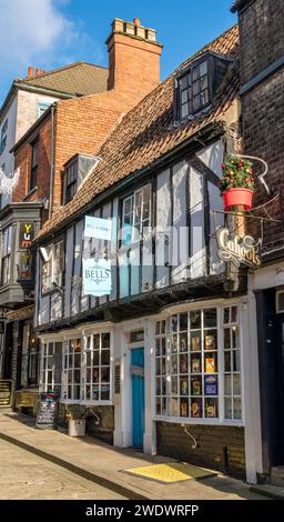 Bell thé et café maison, Steep Hill, Lincoln City, Lincolnshire, Angleterre, ROYAUME-UNI Banque D'Images