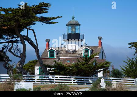 Le phare de Point Pinos, Pacific Grove, Californie Banque D'Images