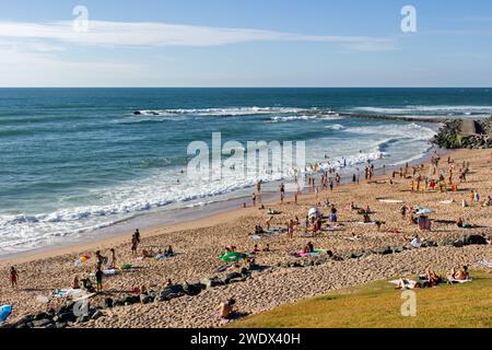 Activités de vacances sur la plage de Milady. Biarritz, Pyrénées-Atlantiques, France Banque D'Images