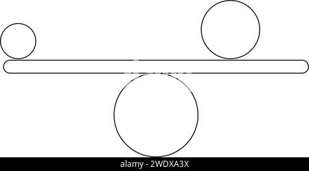 Conception d'illustration vectorielle d'icône d'équilibre Illustration de Vecteur