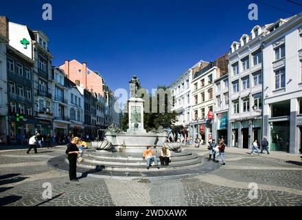 La place de la Cathédrale, la place Cathédrale, Liège, Belgique, Europe Banque D'Images