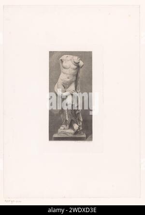 Sculpture d'un corps féminin avec Draperie, Auguste Numans, 1833 - 1879 papier imprimé. gravure sculpture. Parties du corps humain (squelette excepté) - AA - figure humaine féminine Banque D'Images