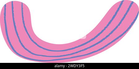 Formes abstraites colorées et éléments géométriques avec texture. Icônes mignonnes et ludiques au motif gribouloche. Illustration vectorielle plate isolée sur blanc Illustration de Vecteur