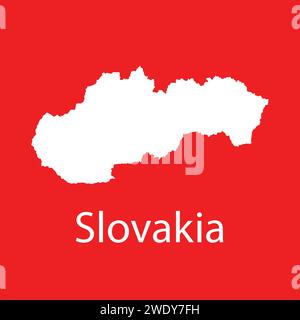 Conception d'illustration vectorielle d'icône de carte de Slovaquie Illustration de Vecteur