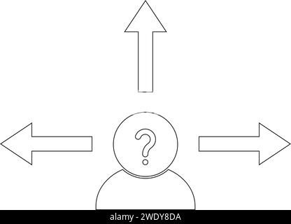 Conception d'illustration vectorielle d'icône de choix difficile Illustration de Vecteur