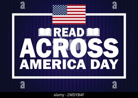 Lisez Across America Day. Illustration vectorielle. Elément de conception pour carte de voeux, bannière et affiche. Illustration de Vecteur