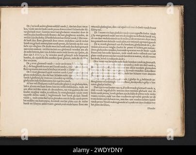 Description de l'écriture la lettre italienne (suite), Jan van de Velde (I), 1608 feuille de texte Folio D1V avec la suite de l'instruction comment écrire la lettre italienne. Le magazine fait partie d'un album. Impression typographique sur papier Amsterdam Banque D'Images