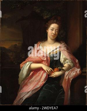 Adriaen van der Werff - Portrait de la femme de l'artiste, Margareta Rees Banque D'Images