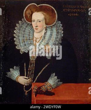 Adrian Vanson (décédé avant 1610) (attribué à) - Lady Agnès Douglas (c.1574-1607), comtesse d'Argyll, épouse du 7e comte d'Argyll Banque D'Images